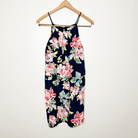 Monteau‎ Floral Print Sleeveless Mini Dress Medium M - Picture 2 of 9